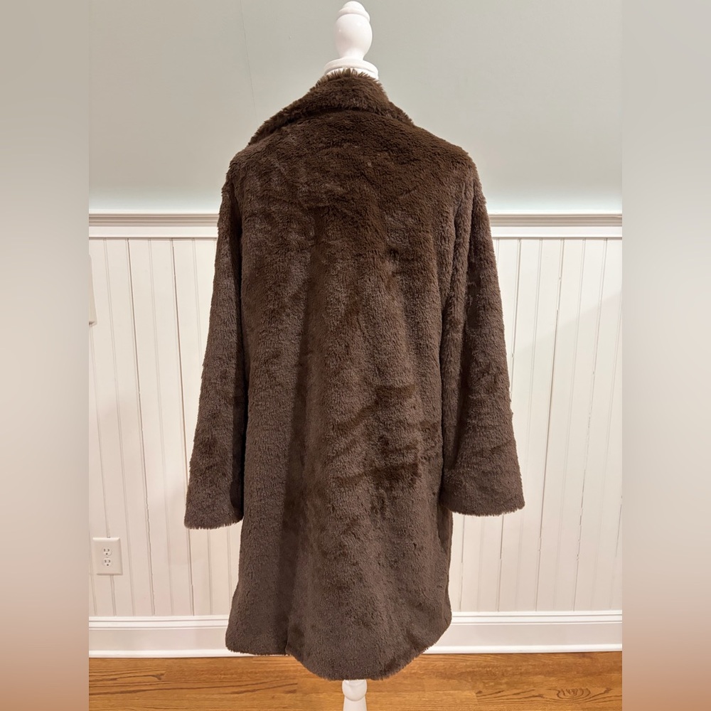 NWT Longline Faux Fur Coat - Picture 2 of 6